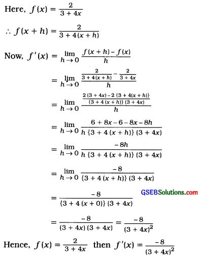GSEB Solutions Class 12 Statistics Chapter 5 Differentiation Ex 5 15