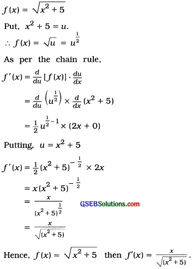 GSEB Solutions Class 12 Statistics Chapter 5 Differentiation Ex 5 21