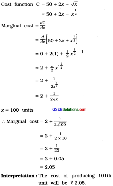 GSEB Solutions Class 12 Statistics Chapter 5 Differentiation Ex 5 24