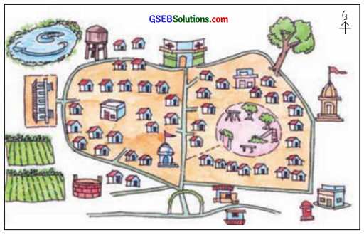 GSEB Class 6 Social Science Important Questions Chapter 12 નકશો સમજીએ 16