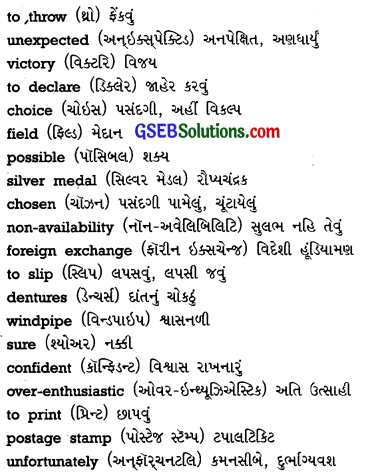 GSEB Solutions Class 10 English Supplementary Chapter 13 Be Sporty Yaar…! 1