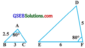 GSEB Solutions Class 10 Maths Chapter 6 ત્રિકોણ Ex 6.3 5