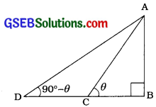 GSEB Solutions Class 10 Maths Chapter 9 ત્રિકોણમિતિના ઉપયોગો Ex 9.1 17