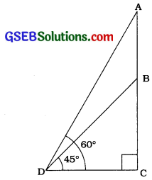 GSEB Solutions Class 10 Maths Chapter 9 ત્રિકોણમિતિના ઉપયોગો Ex 9.1 7