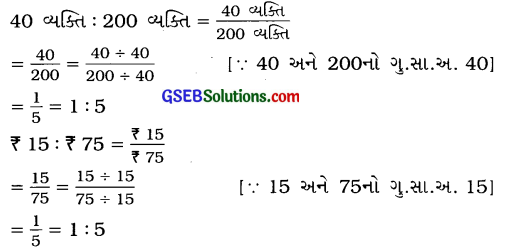 GSEB Solutions Class 6 Maths Chapter 12 ગુણોત્તર અને પ્રમાણ Ex 12.2 1