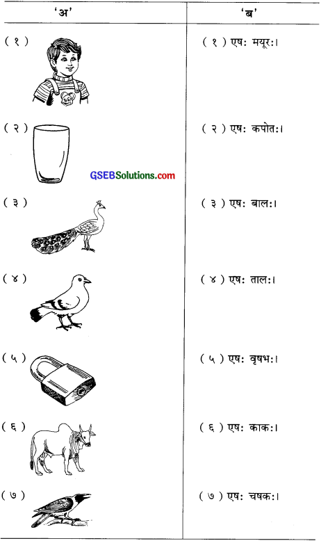 GSEB Solutions Class 6 Sanskrit Chapter 1 चित्रपदानि 1 तः 4 21