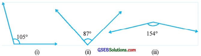 GSEB Solutions Class 7 Maths Chapter 5 રેખા અને ખૂણા Ex 5.1 2
