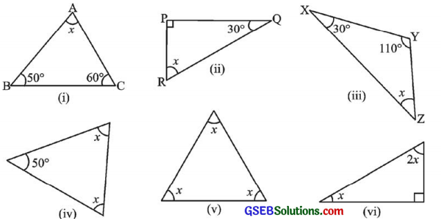 GSEB Solutions Class 7 Maths Chapter 6 ત્રિકોણ અને તેના ગુણધર્મો Ex 6.3 1