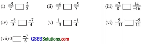 GSEB Solutions Class 7 Maths Chapter 9 સંમેય સંખ્યાઓ Ex 9.1 9