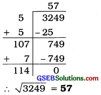 GSEB Solutions Class 8 Maths Chapter 6 વર્ગ અને વર્ગમૂળ Ex 6.4 5