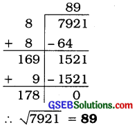 GSEB Solutions Class 8 Maths Chapter 6 વર્ગ અને વર્ગમૂળ Ex 6.4 8