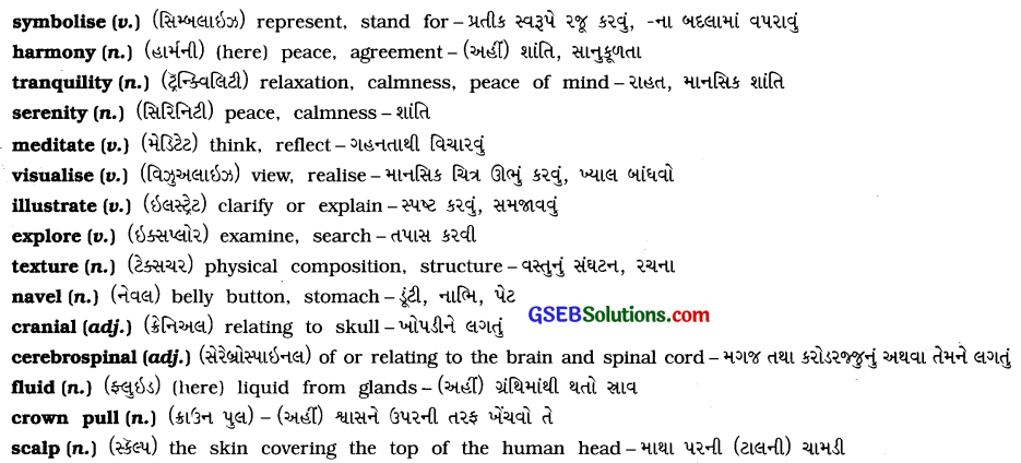 GSEB Solutions Class 12 English Unit 3 Read 2 Stress Control Exercises 5