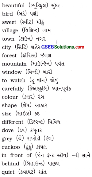 GSEB Solutions Class 6 English Let’s Read More Unit 2 Beautiful Birds 6
