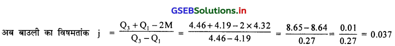 GSEB Solutions Class 11 Statistics Chapter 5 आवृत्ति वितरण की विषमता Ex 5 27