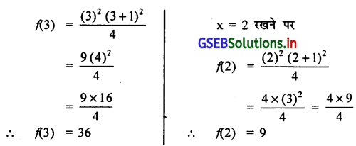 GSEB Solutions Class 11 Statistics Chapter 8 फलन Ex 8 1