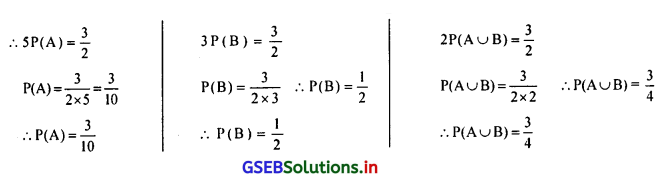 GSEB Solutions Class 12 Statistics Part 2 Chapter 1 संभावना Ex 1 11