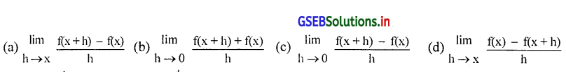 GSEB Solutions Class 12 Statistics Part 2 Chapter 5 विकलन Ex 5 1